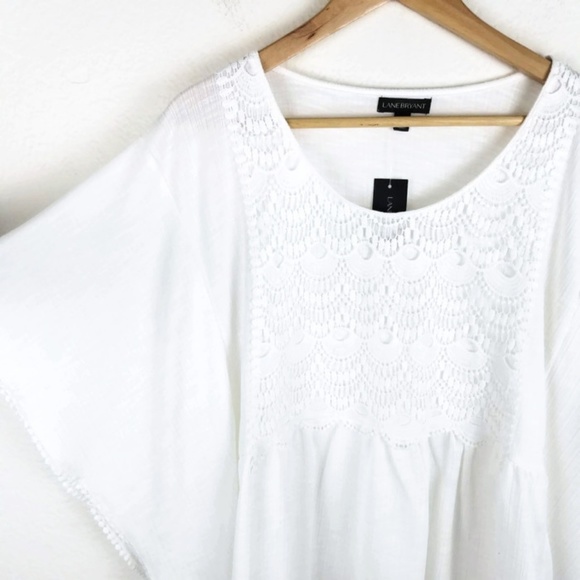 Lane Bryant Embroidered Eyelet Kimono Top 1287 - Picture 3 of 6